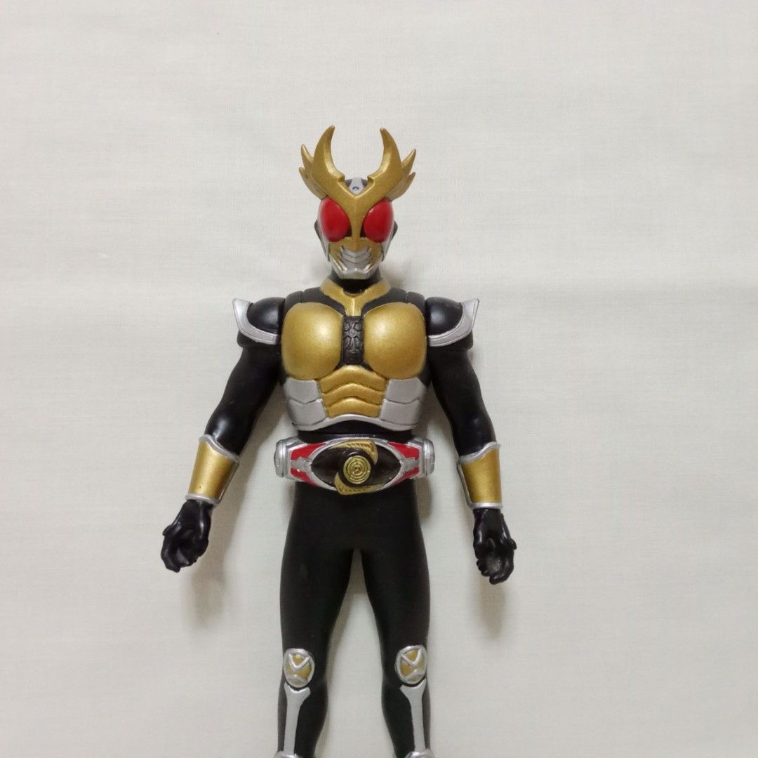(Loose) Rider Hero Series Kamen or Masked Rider Agito Action Figure Bandai (Category: Toy Figures) located in Singapore. Submitted by atlasarc (Listing ID 1356507710, Image 3). Description: Rider Hero Series Masked Rider Agito Action Figure, by Bandai 2000. Loose figure, without packaging box and character card. Item was previously used for display purpose. Item condition is very good. Figure is about 18cm tall..