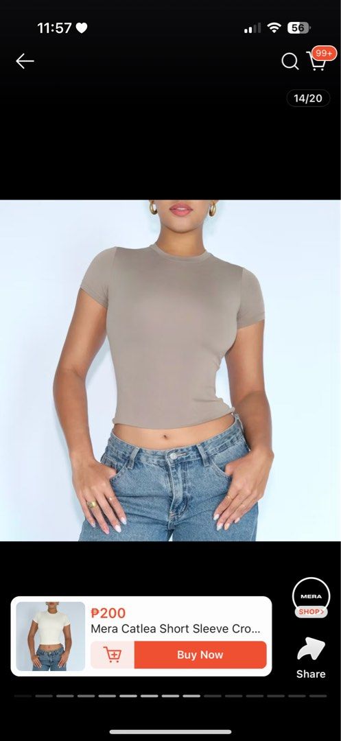 MERA shirt (Category: Shirts) located in Quezon City. Submitted by declutterwsof (Listing ID 1356594382, Image 1). Description: - black and mocha color -150 EACH!! - size S - only fitted too small for me! .