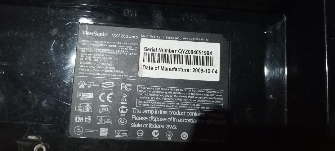 Monitor PC (Category: Monitor Screens) located in Kuala Terengganu. Submitted by taikowy (Listing ID 1356596778, Image 3). Description: Condition:8/10 Masih molek&boleh guna Harga MAMPU MILIK&TAK TERMASUK POSTAGE...