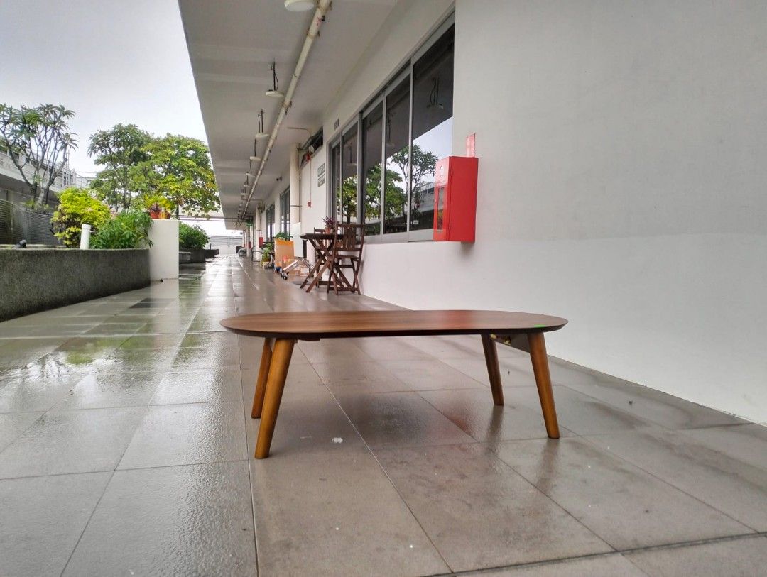 Table Patron PATRON Foldable Oval Coffee Table in WALNUT, Furniture & Home Living ...