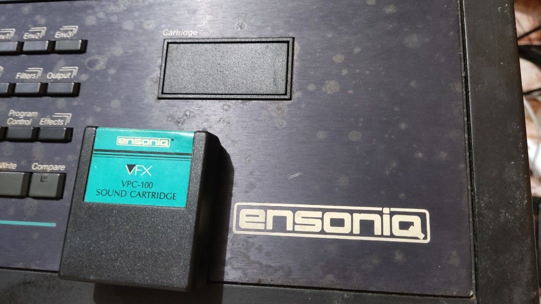 Rare Ensoniq VFX Synthesizer Keyboard (Category: Musical Instruments) located in Rizal. Submitted by johnics1123 (Listing ID 1356587523, Image 3). Description: PLEASE READ FIRST This keyboard is part of my mini synths collection its been sitting for a while roughly 3 years beside my Ensoniq SD-1 as well, before it was perfectly working, when i try it now it powers on but the fuse sa power supply board keeps popping, for now for sale muna habang w