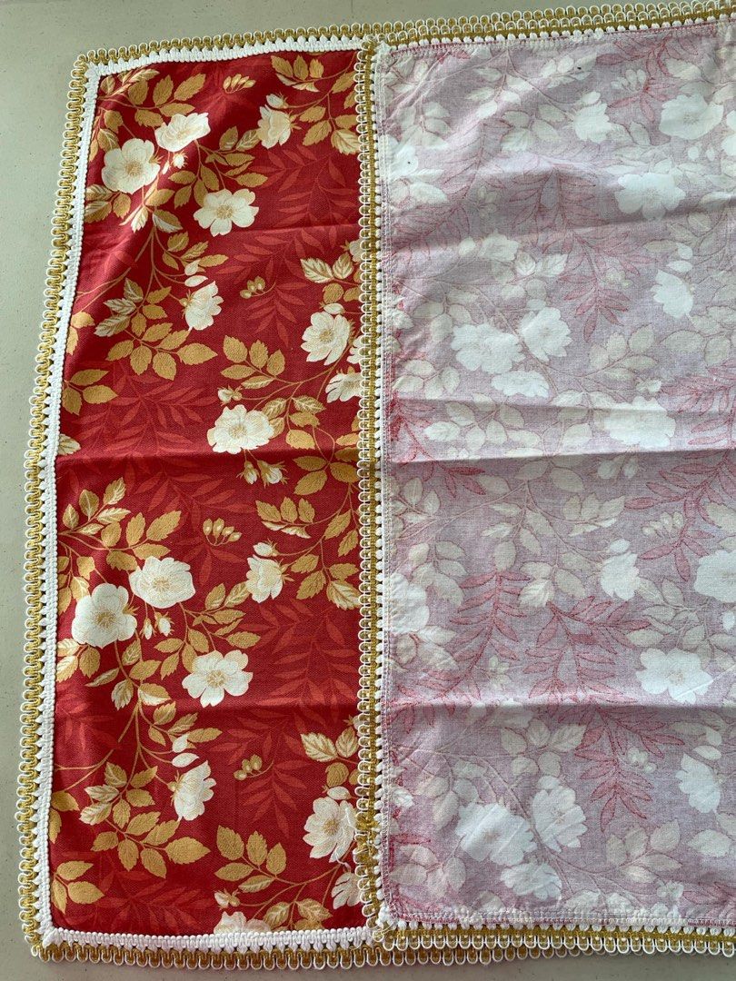 Red Tablecloth with Flowers and Leaves (Category: Table Linen & Textiles) located in Quezon City. Submitted by meggoquingco (Listing ID 1356509328, Image 2). Description: .