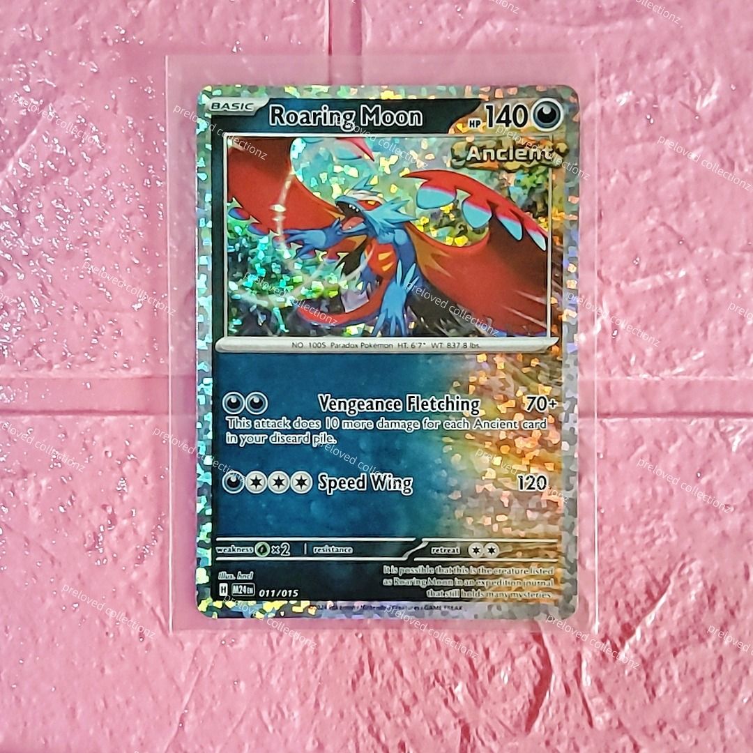 BN & Sleeved] Roaring Moon Holo Card - Mcdonald's 2025 Pokemon Dragon  Discovery Trading Card Game TCG / MCD Happy Meal , Hobbies & Toys,  Memorabilia & Collectibles, Stamps & Prints on Carousell