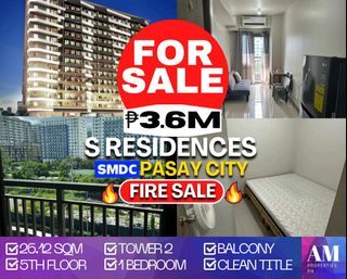 S Residences 1bedroom condo unit clean title for sale in Pasay
