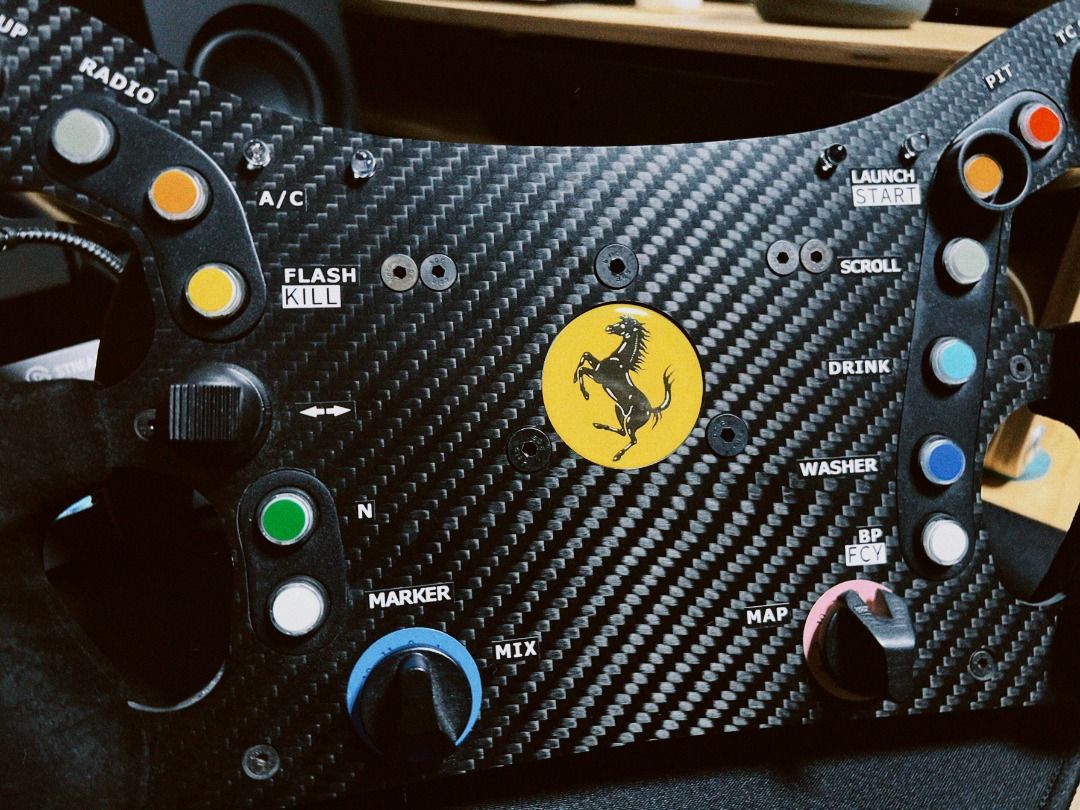 Sim Racing Ferrari 488 GT3 Steering Wheel, 電子遊戲, 遊戲機配件, 手掣 - Carousell