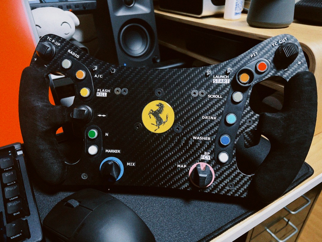 Sim Racing Ferrari 488 GT3 Steering Wheel, 電子遊戲, 遊戲機配件, 手掣 - Carousell