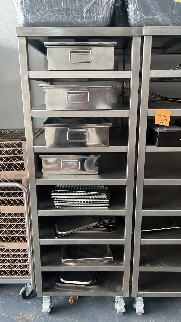 Stainless Steel 9 Tier Shelving w Wheel, Furniture & Home Living ...
