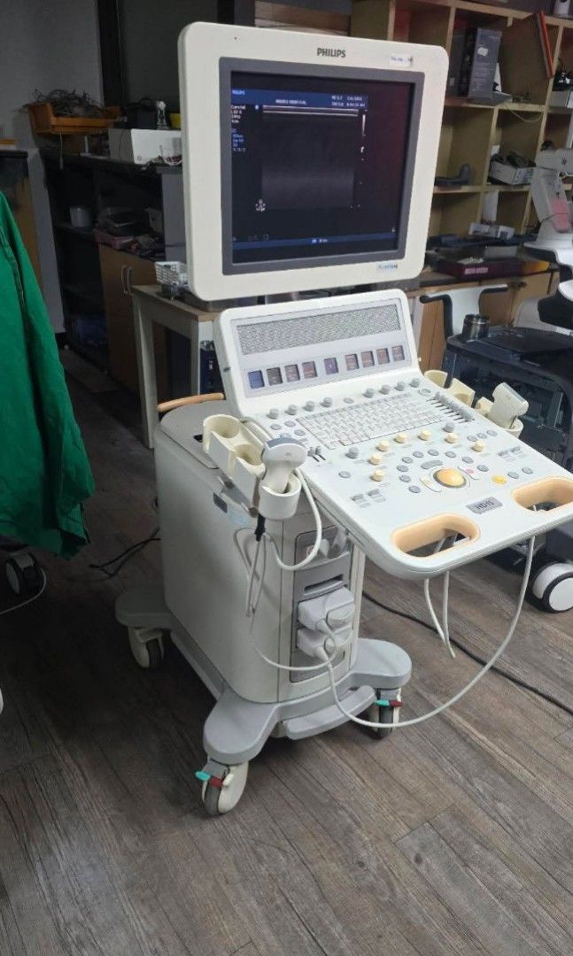 Ultrasound machine Philips hd15 2d echo (Category: Medical Supplies & Tools) located in Angeles City. Submitted by ryainramos (Listing ID 1356467331, Image 2). Description: Philips hd15 2d echo 4probes.