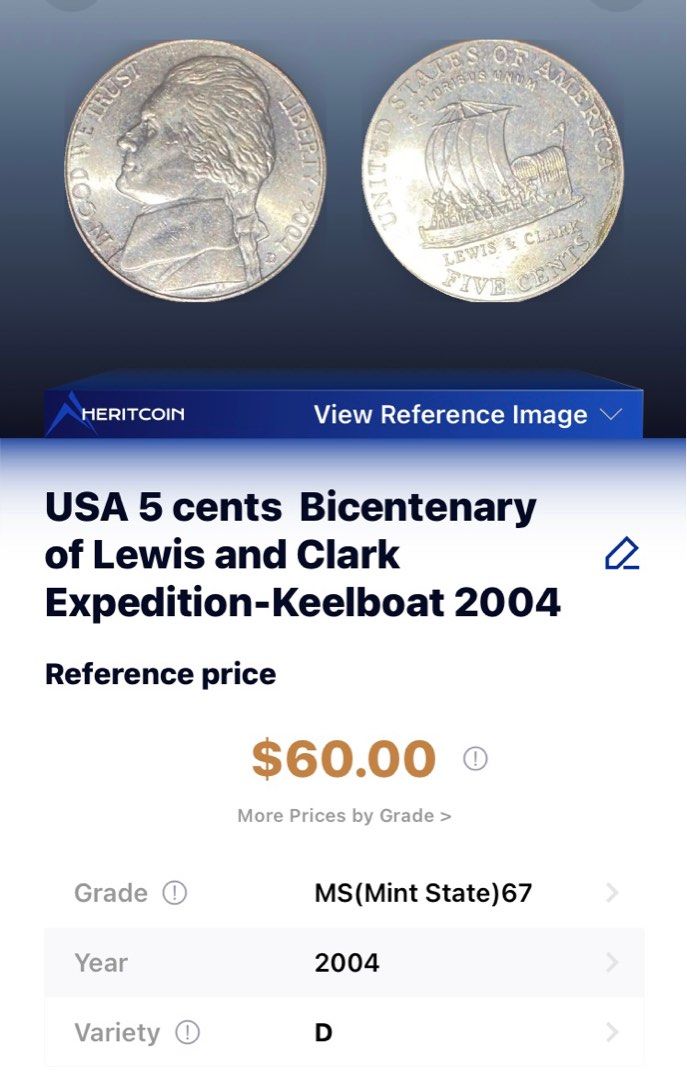 US Nickel Lewis and Clark Expedition 2004 (Category: Currency) located in Paranaque City. Submitted by ylettef (Listing ID 1356485206, Image 3). Description: MOP BPI or Gcash MOD SDD within MM preferred as item is a collectible SF c/o buyer .