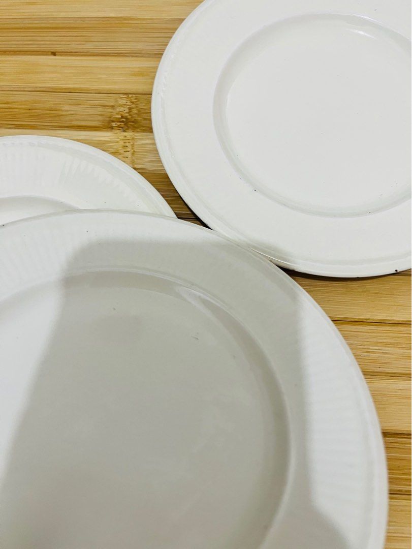 Wedgewood Dessert Plate (Category: Dinnerware & Cutlery) located in Bulacan. Submitted by fancy.surplusera (Listing ID 1356602264, Image 3). Description: Branded surplus item from Fancy Surplusera!!!🤩 Made in England, very thick, vintage and stylish perfect for personal or pictorial accent. Price: 200 each (3pcs avail) Condition: 10/10 Issue: No issue Size: Thickness: 3mm Shipping Delivery: J&T, Flash or Lalamove shouldered by the buyer Surplus 