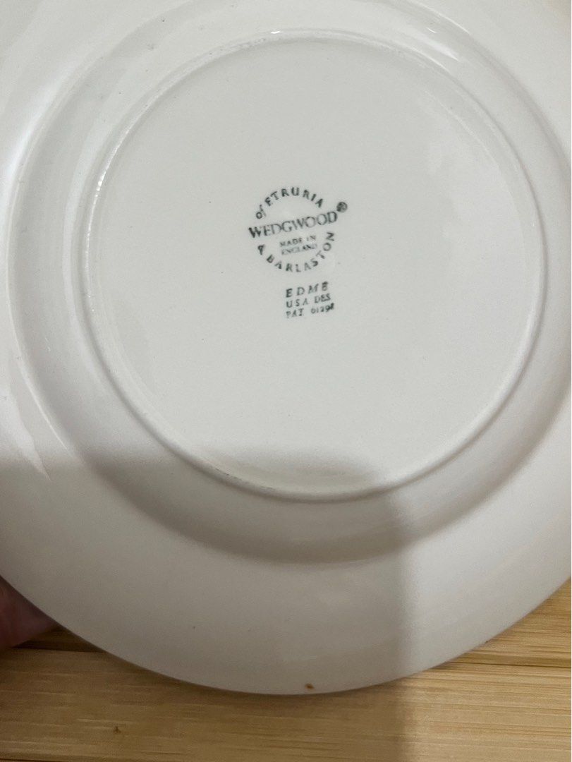 Wedgewood Dessert Plate (Category: Dinnerware & Cutlery) located in Bulacan. Submitted by fancy.surplusera (Listing ID 1356602264, Image 2). Description: Branded surplus item from Fancy Surplusera!!!🤩 Made in England, very thick, vintage and stylish perfect for personal or pictorial accent. Price: 200 each (3pcs avail) Condition: 10/10 Issue: No issue Size: Thickness: 3mm Shipping Delivery: J&T, Flash or Lalamove shouldered by the buyer Surplus 