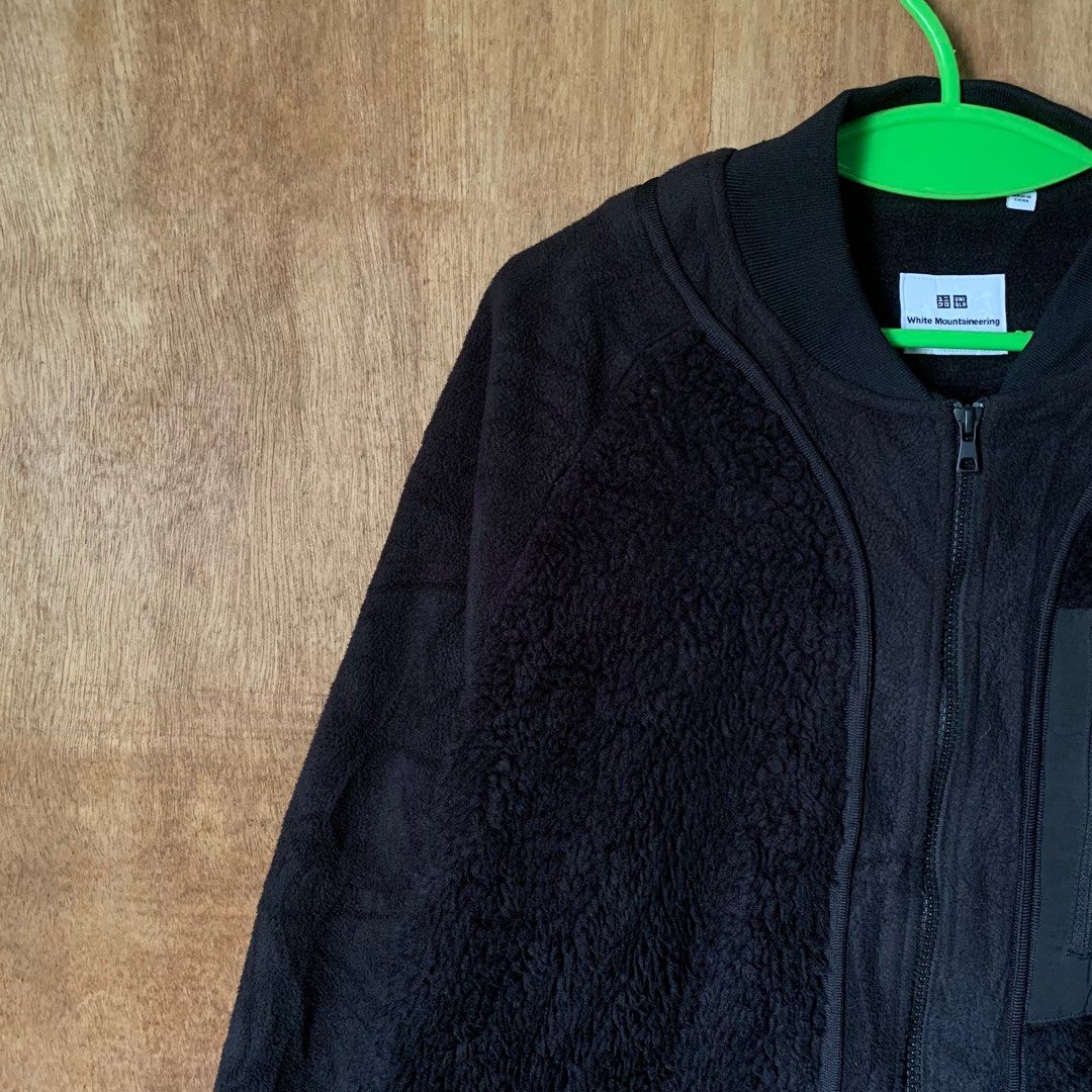 White Mountaineering Fleece Oversized Long-Sleeve Jacket (Category: Coats, Jackets and Outerwear) located in Lucena. Submitted by julialang (Listing ID 1356433206, Image 2). Description: White Mountaineering Fleece Oversized Long-Sleeve Jacket Size : Medium Color : Black Flaw : none Laid Flat Measurement Width: 22’ Length: 26’ Sleeves: 27’ Fabric details Body: Woven: 100% Polyester Rib: 96% Polyester, 4% Spandex - Relaxed cut matches the collabor
