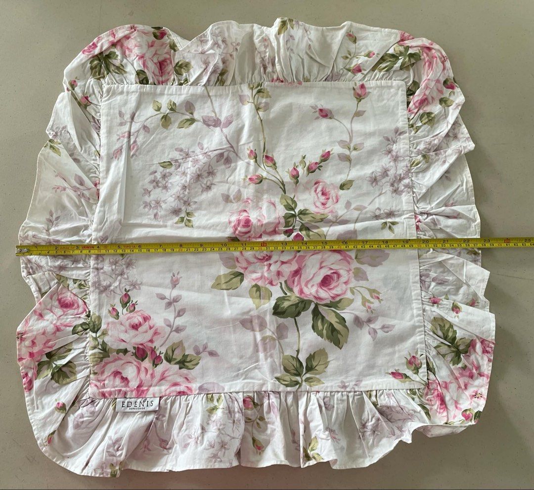 White with Pink Roses Pillowcase (Category: Cushions & Throws) located in Quezon City. Submitted by meggoquingco (Listing ID 1356507930, Image 3). Description: .