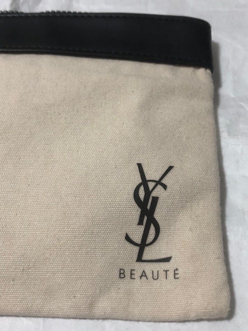 YSL Beauté cosmetic pouch (Category: Purses & Pouches) located in San Jose del Monte. Submitted by rc_shoppe (Listing ID 1356547639, Image 3). Description: YSL Beauté cosmetic pouch Canvas w/ leather lining BNWT ; 100% Authentic Size: 9 x 5.5 inches Price: 899 Payt: Gcash Shipping: J&T.
