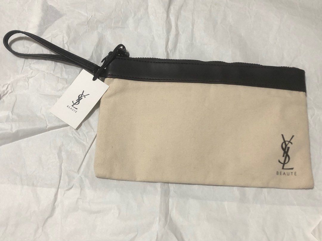 YSL Beauté cosmetic pouch (Category: Purses & Pouches) located in San Jose del Monte. Submitted by rc_shoppe (Listing ID 1356547639, Image 2). Description: YSL Beauté cosmetic pouch Canvas w/ leather lining BNWT ; 100% Authentic Size: 9 x 5.5 inches Price: 899 Payt: Gcash Shipping: J&T.