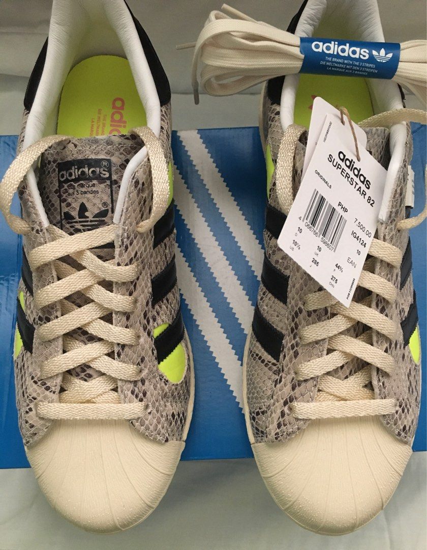 Adidas superstar 82 (Category: Sneakers) located in Manila. Submitted by mac1780 (Listing ID 1356676037, Image 3). Description: Authentic adidas superstar 82 Size US 10.5 Wd box and extra shoelace Used twice only, like new No heel drags .