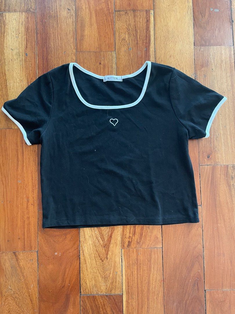 Black and White Crop Top (Category: Shirts) located in Manila. Submitted by cloudymondi (Listing ID 1356703162, Image 1). Description: .
