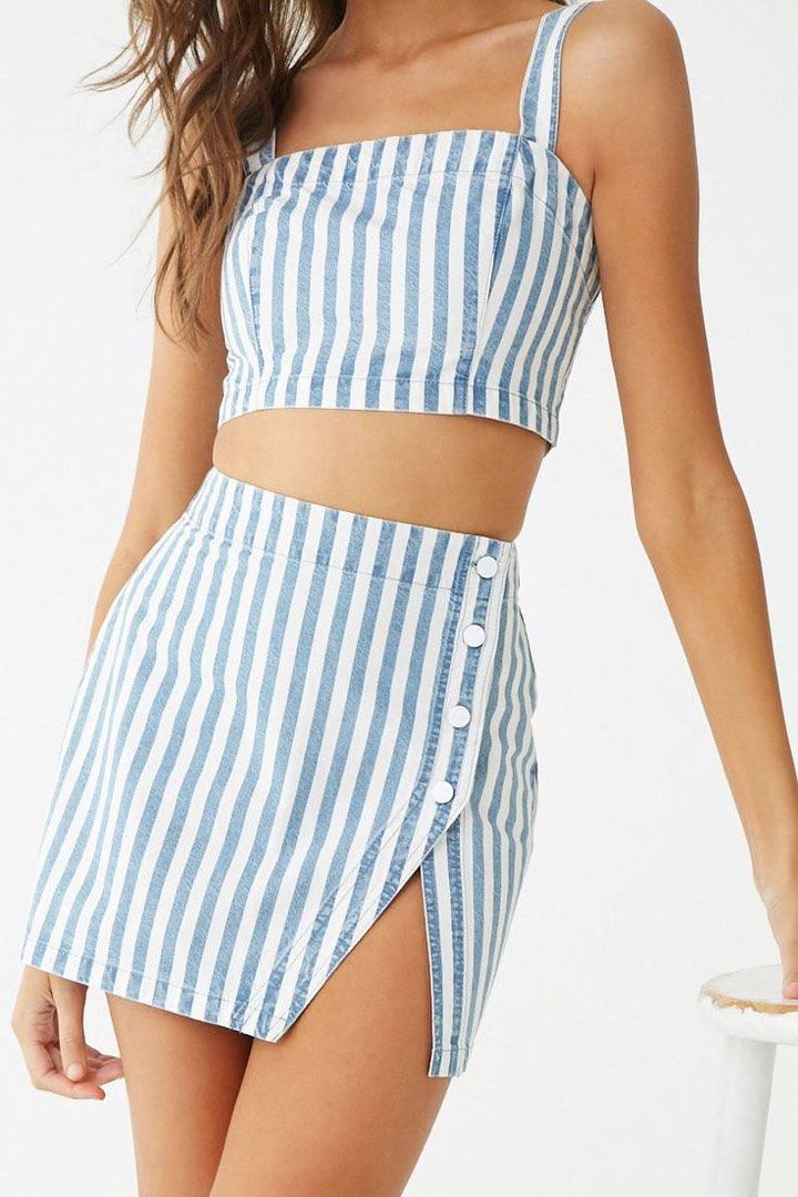 BNWT F21 Striped SET SIZE SMALL (Category: Sets or Coordinates) located in Binangonan. Submitted by wear.nudes (Listing ID 1356773533, Image 1). Description: What u see is what you get!! Very nice in person. W/ extra button .