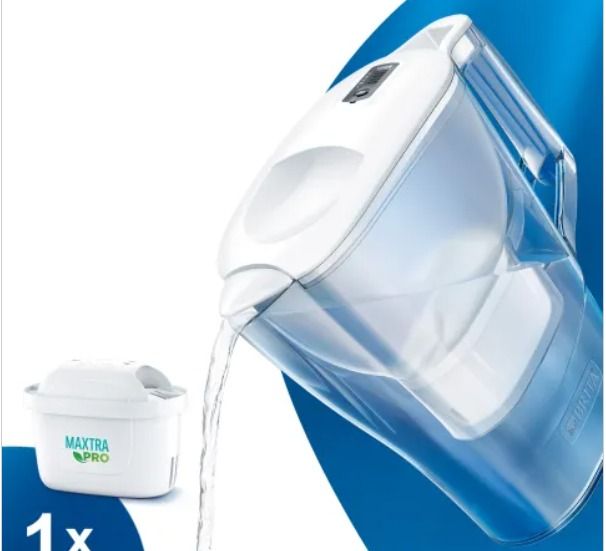 BRITA Aluna water filter jug XL (Category: Water Purifiers & Dispensers) located in Marikina City. Submitted by skowshop (Listing ID 1356685776, Image 2). Description: Always on time: BRITA Memo reminds you to change filter every 4 weeks for optimum filtration results No worries: It’s dishwasher-safe (except lid) Cool size: Designed to fit in your fridge door, Capacity: 2.4 l total, 1.4 l filtered 25.8 x 25.8 x 10.5 cm (W x H x D) With spout cove