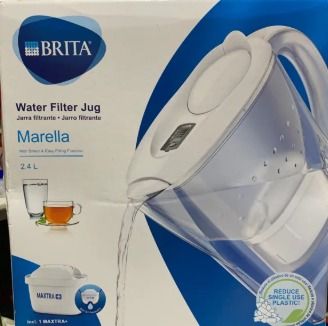 BRITA Aluna water filter jug XL (Category: Water Purifiers & Dispensers) located in Marikina City. Submitted by skowshop (Listing ID 1356685776, Image 1). Description: Always on time: BRITA Memo reminds you to change filter every 4 weeks for optimum filtration results No worries: It’s dishwasher-safe (except lid) Cool size: Designed to fit in your fridge door, Capacity: 2.4 l total, 1.4 l filtered 25.8 x 25.8 x 10.5 cm (W x H x D) With spout cove