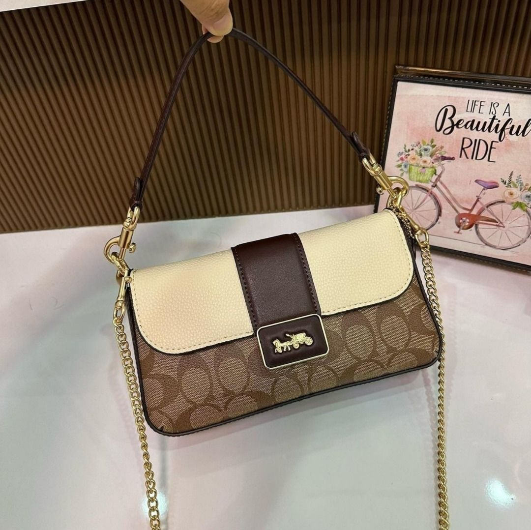 Coach CC033 Mini Grace Crossbody in Signature Coated Canvas Refined ...