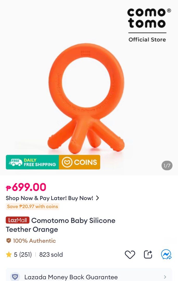 COMO TOMO TEETHER (Category: Weaning & Toddler Feeding) located in Quezon City. Submitted by zenspreloved2024 (Listing ID 1356665204, Image 1). Description: Super Nice po. Di po masyadong nagamit. Sobrang ganda pa.