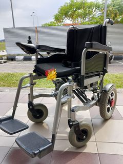 Power wheelchair electric Kerusi Roda remote, Health & Nutrition ...
