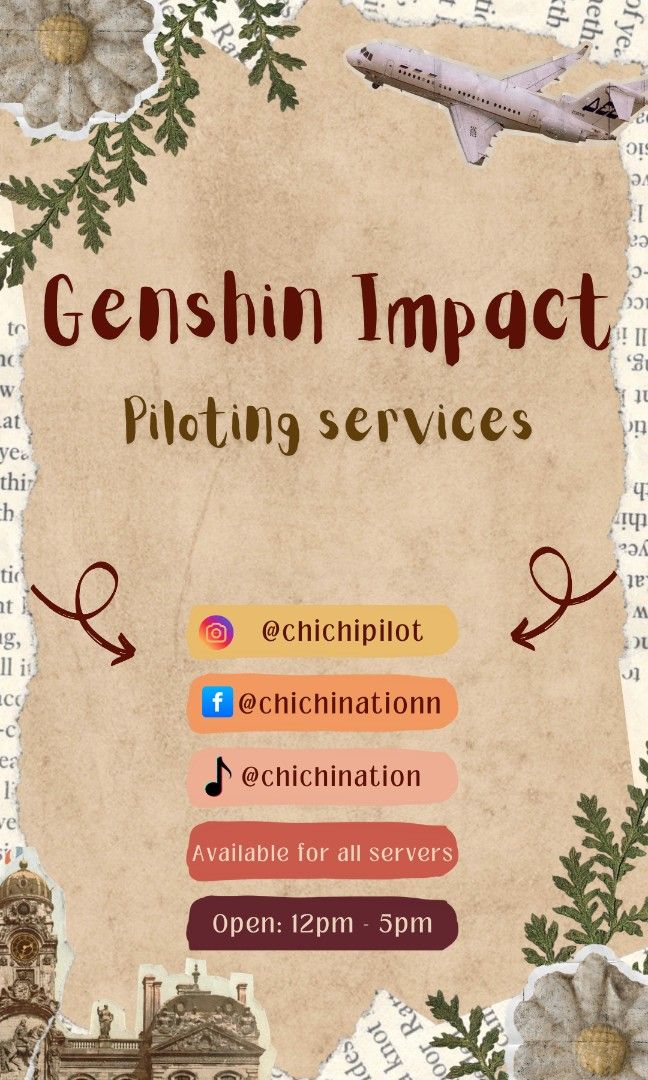 Genshin Impact Piloting Services (Category: In-Game Products) located in Quezon City. Submitted by chichination (Listing ID 1356791017, Image 1). Description: 𝑻𝒐𝒐 𝒃𝒖𝒔𝒚 𝒕𝒐 𝒈𝒓𝒊𝒏𝒅 𝒇𝒐𝒓 𝒑𝒓𝒊𝒎𝒐𝒈𝒆𝒎𝒔? 𝑫𝒐𝒏'𝒕 𝒉𝒂𝒗𝒆 𝒕𝒊𝒎𝒆 𝒕𝒐 𝒉𝒖𝒏𝒕 𝒇𝒐𝒓 𝒐𝒄𝒖𝒍𝒊? 𝑻𝒐𝒐 𝒕𝒊𝒓𝒆𝒅 𝒕𝒐 𝒔𝒆𝒂𝒓𝒄𝒉 𝒇𝒐𝒓 𝒂𝒔𝒄𝒆𝒏𝒄𝒊𝒐𝒏 𝒎𝒂𝒕𝒆𝒓𝒊𝒂𝒍𝒔? 𝑫𝒐𝒏'𝒕 𝒘𝒐𝒓𝒓𝒚 𝒃𝒆𝒄𝒂𝒖𝒔𝒆 𝒉𝒆𝒓𝒆'𝒔 𝒂 𝒔𝒐𝒍𝒖𝒕𝒊𝒐𝒏 𝒆𝒔𝒑𝒆𝒄𝒊𝒂𝒍𝒍𝒚 