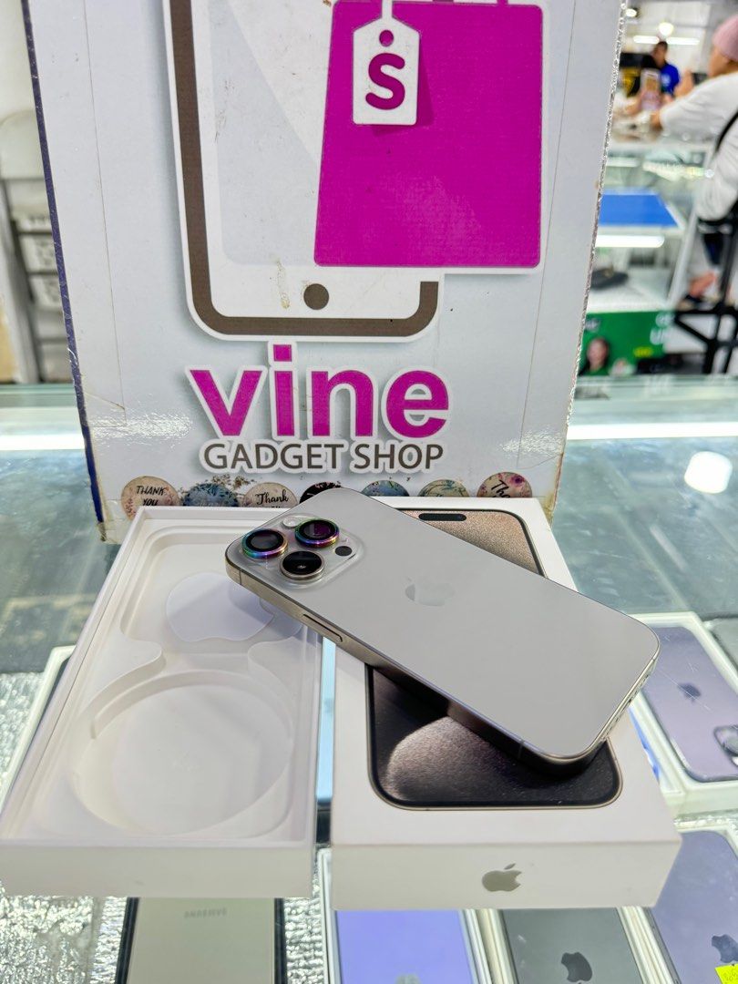 iphone 15 pro 256gb dual sim good as new (Category: iPhone 15 Series) located in Cainta. Submitted by vine_gadget_shop (Listing ID 1356766671, Image 1). Description: iphone 15 pro 256gb dual sim good as new complete package hk variant pick up store greenhills shopping center we accept trade in we accepy credit card and ggives installment we do cod and door to door we ship nationwide for fast transaction call 09277368323 look for vine visit my fb 