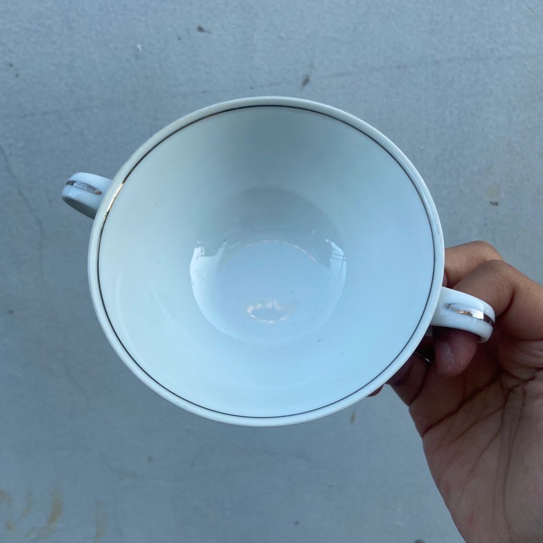 Japan Surplus Noritake Silver Queen China Soup Cup (Category: Coffee & Tea Tableware) located in Taguig. Submitted by nessyyy (Listing ID 1356717792, Image 3). Description: Japan Surplus -have 2 of this Mode of Delivery: Lalamove or Jnt only Mode of Payment: Gcash onlyy.