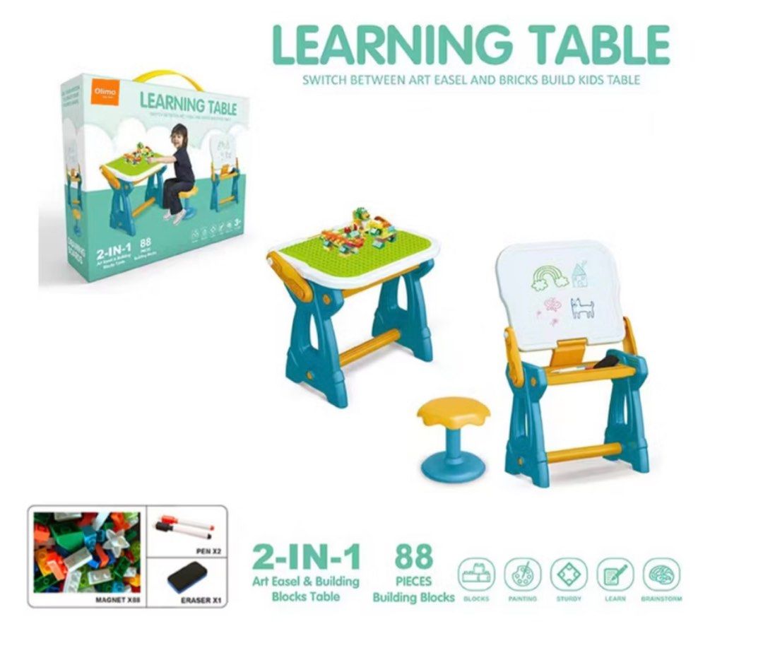 KOBO - LEARNING TABLE (Category: Educational & Learning Toys) located in Singapore. Submitted by shasha_shaaaa01 (Listing ID 1356682713, Image 1). Description: Brand new, kept in storage still in box but box is dented. Can nego, no low ballers 🙏.