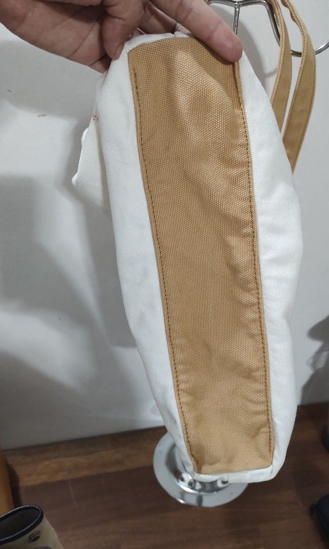 LV Louis Vuitton Foundation Tote Bag (Category: Luxury Bags & Wallets) located in Santa Cruz. Submitted by retroflash (Listing ID 1356670059, Image 3). Description: L.V Fondation Tote Bag🥰 Nakuha ko ito, amoy expensive na perfume #iykyk L 15 inches; H 13 inches May unnoticeable na stains pero parang washable naman (see more details sa pictures) Overall very good condition 100% cotton Japan Source 1200 only🥰.