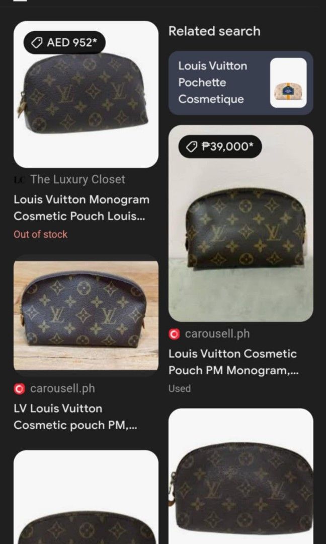 Lv pouch (Category: Luxury Bags & Wallets) located in Tagum. Submitted by luxbagelyas (Listing ID 1356717418, Image 2). Description: Good condition no flaws sign of use only super tibay pa.