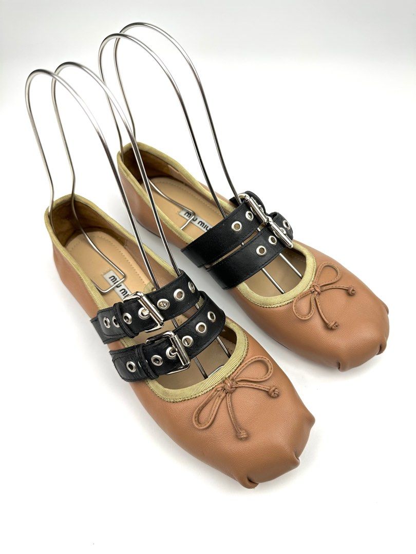 MIU MIU Buckled Ballerinas (Category: Sneakers & Footwear) located in Manila. Submitted by luvluxe.mnl (Listing ID 1356790788, Image 3). Description: Size 37 Rare find!!! Such a steal Very good condition .