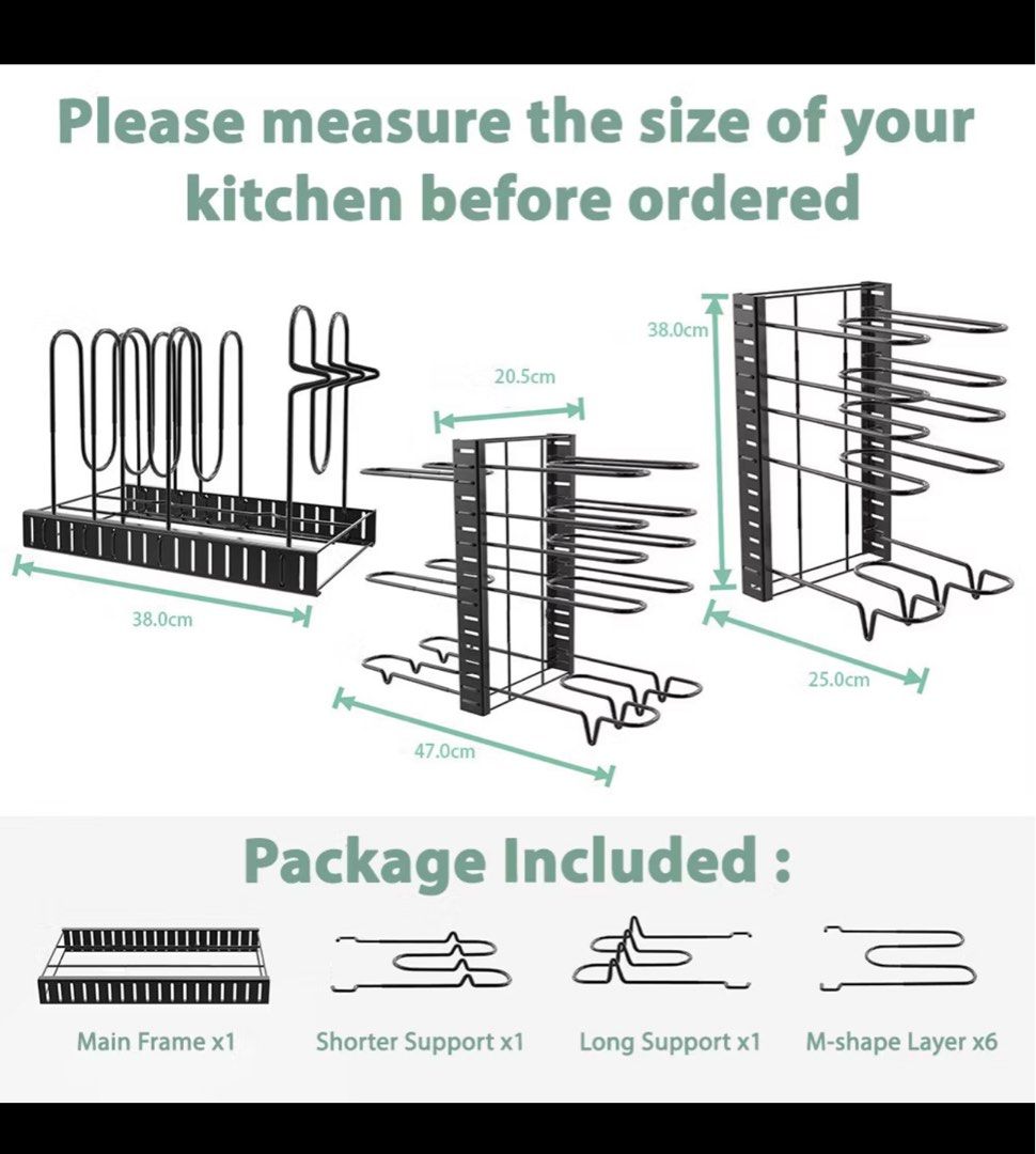 Multi-function pot holder rack (Category: Cookware & Accessories) located in Singapore. Submitted by wtangdy (Listing ID 1356656022, Image 3). Description: Multi-function pot / pot lid / chopping board holder Can be used in many ways Lightly used No defects, in good working condition Self collection Cavenagh Road Delivery option available .