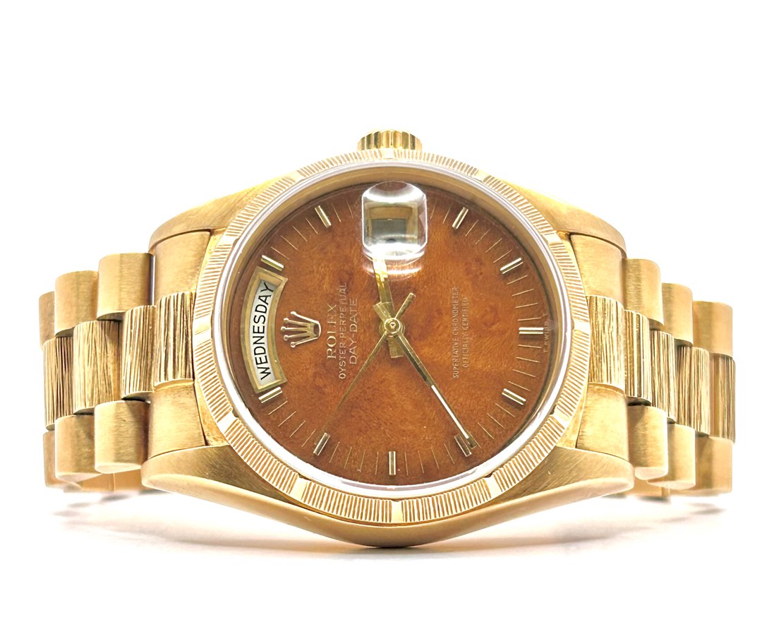 Rolex 18078 Bark Day-Date Wood , Luxury, Watches on Carousell