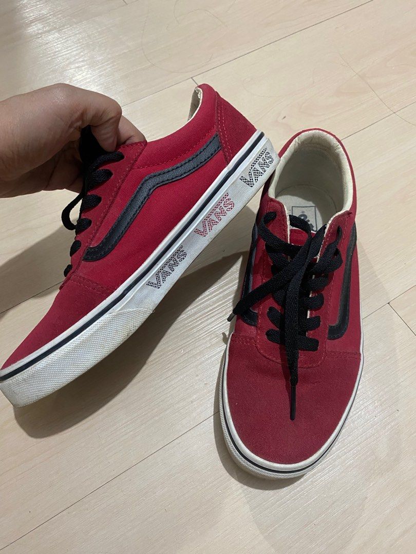 Vans Red (Category: Sneakers) located in Quezon City. Submitted by pula_ (Listing ID 1356259121, Image 1). Description: RFS: decluttering Size: US 4, UK 3, 22cm .