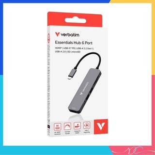 🌟全新行貨🌟Verbatim Type C HUB 32156 6 合 1 多埠 USB-C 集線器 USB C PD 100W USB 4K HDMI 擴展器 數據傳輸 充電 SD Micro SD 讀卡器