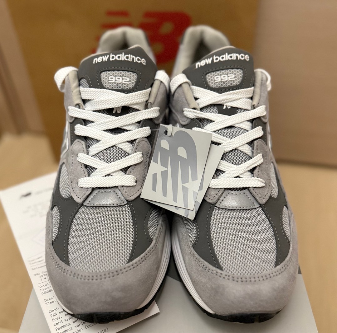 全新港行有單有袋New Balance 992 Size US12 元祖灰色復刻2025版