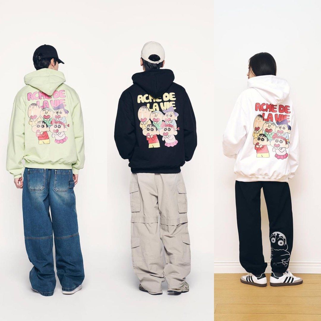ADLV SHINCHAN AND FRIENDS HOODIE, Men's Fashion, Tops & Sets