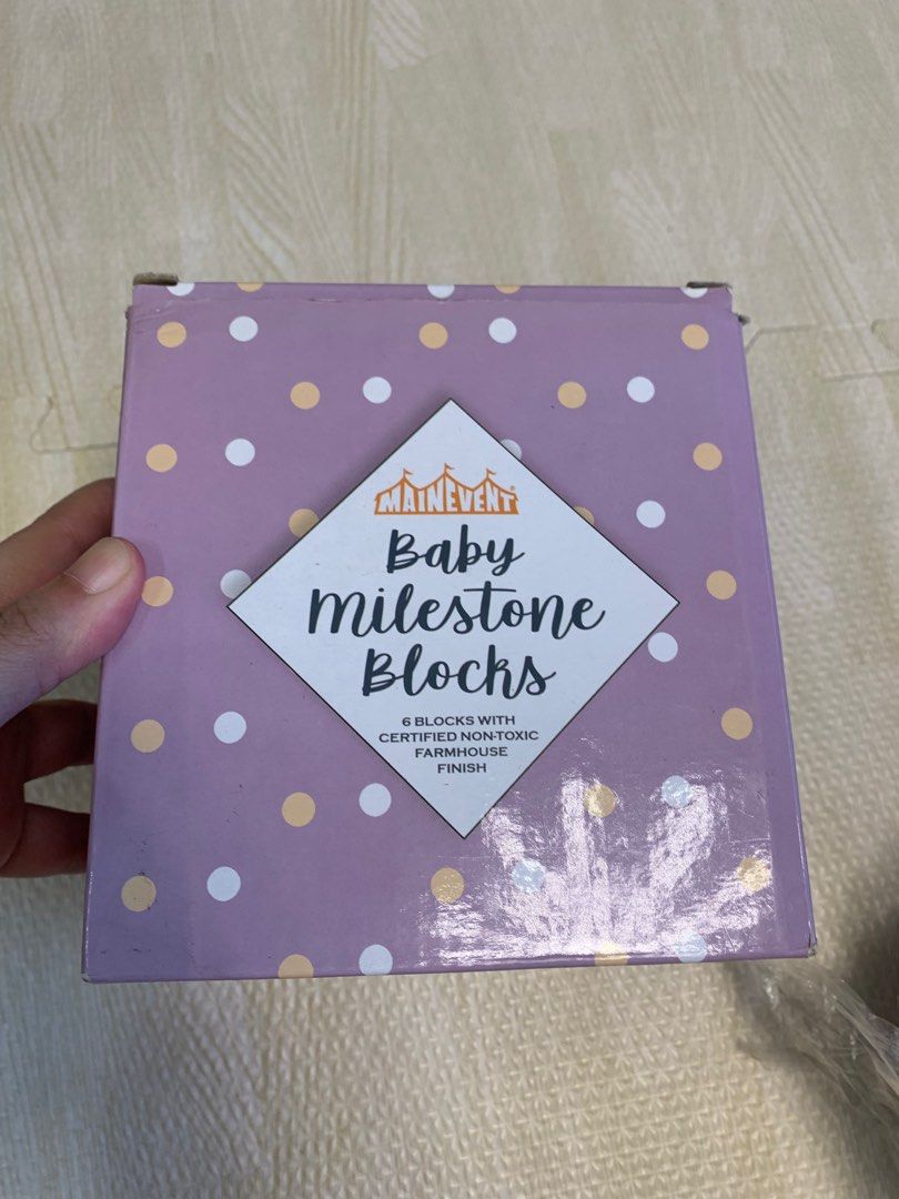 Baby milestone blocks (Category: Infant Playtime) located in Taguig. Submitted by alex_arreola (Listing ID 1356878567, Image 1). Description: .
