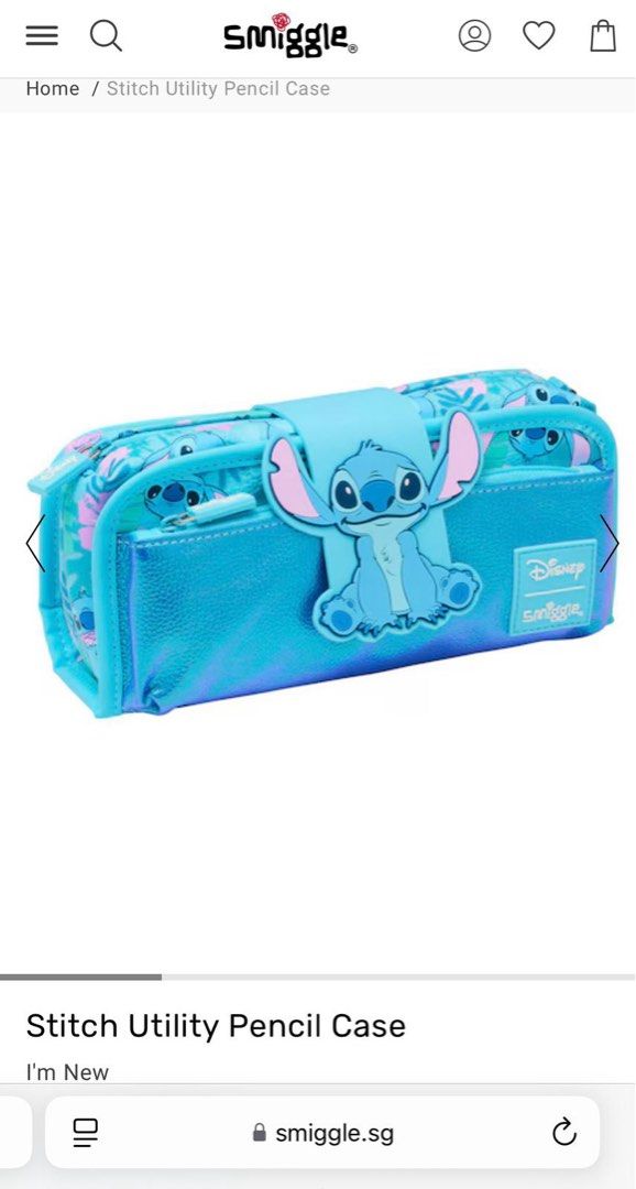 BNWT Smiggle x Stitch Pencil Case, Hobbies Toys, Stationery