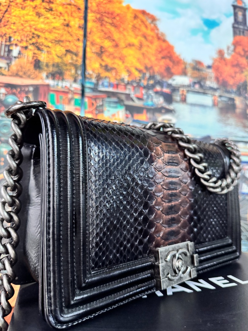 Chanel Le Boy in Python (Limited Collectors Edition), Luxury, Bags ...