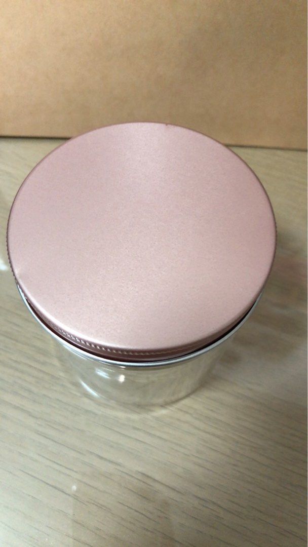 Clear Plastic Jar with Rose Gold Lid441016667100958723