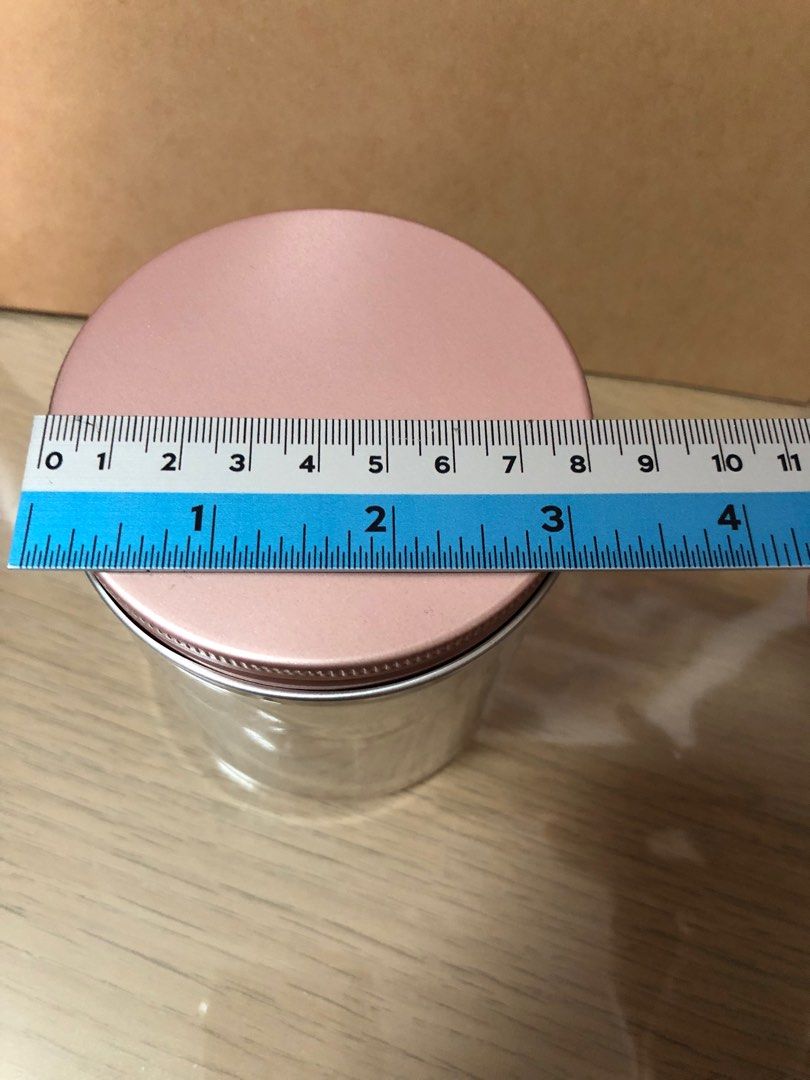 Clear Plastic Jar with Rose Gold Lid441016667100958722