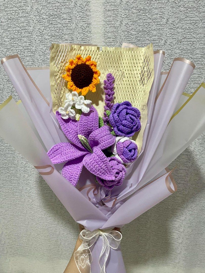 CROCHET FLOWER BOUQUET (Category: Flowers & Bouquets) located in Subic. Submitted by thrifty.finds024 (Listing ID 1356844370, Image 3). Description: Crochet bouquet💐💐💐 Perfect for any occasions. We are open for early reservations for graduation and mother’s day! 🫶🏻 🌷100% handmade 🌷All items are made to order (unless stated on hand) 🌷Orders take 3-5 working days. 🌷We require full payment or 50% down payment to avoid cancellation of orders