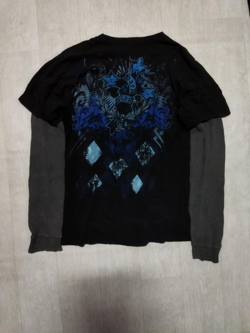 Dark star tshirt with thermal (Category: Tshirts & Polo Shirts ) located in Cavite. Submitted by sinacccc (Listing ID 1356924481, Image 2). Description: Dimes. Width 23 Length 28 Length of sleeves 20 May pin holes po siya .