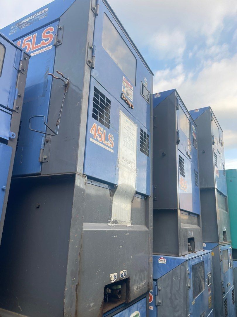 Denyo Generator 45 kVA (Category: Construction Tools & Equipment) located in Cavite. Submitted by lapuagjans96184 (Listing ID 1356857004, Image 1). Description: Used unit P720,000 Slightly used unit P820,000 Included PMS Clean Fuel Tank Overhaul Radiator Repainting (optional) Manual & Keys Check all Electrical Mechanical Electronic Components Load testing With warranty Free delivery within Metro Manila Models: DCA 45 LSKB DCA 45 LSKE.