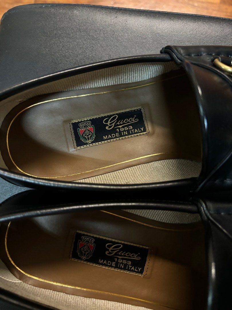 GUCCI Horsebit 1953 loafers (Category: Dress Shoes) located in Makati City. Submitted by tp8904 (Listing ID 1356975000, Image 2). Description: Gucci Original Horsebit Used Once Guaranteed Authentic Complete Inclusions Size 8 Cheaper compared to boutique Definitely not outlet Classic/ Permanent Collection.