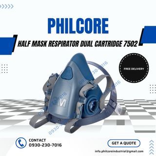 Half Mask Respirator Dual Cartridge 7502,Surgical Mask,Hygiene mask,Face shield,Protective Mask,Procedure mask,Gas Mask,Welding Mask,Iron Mask,Visor,Vizard,Eye Mask,Medical Mask,Welding Googles,Safety Googles,hard hat
